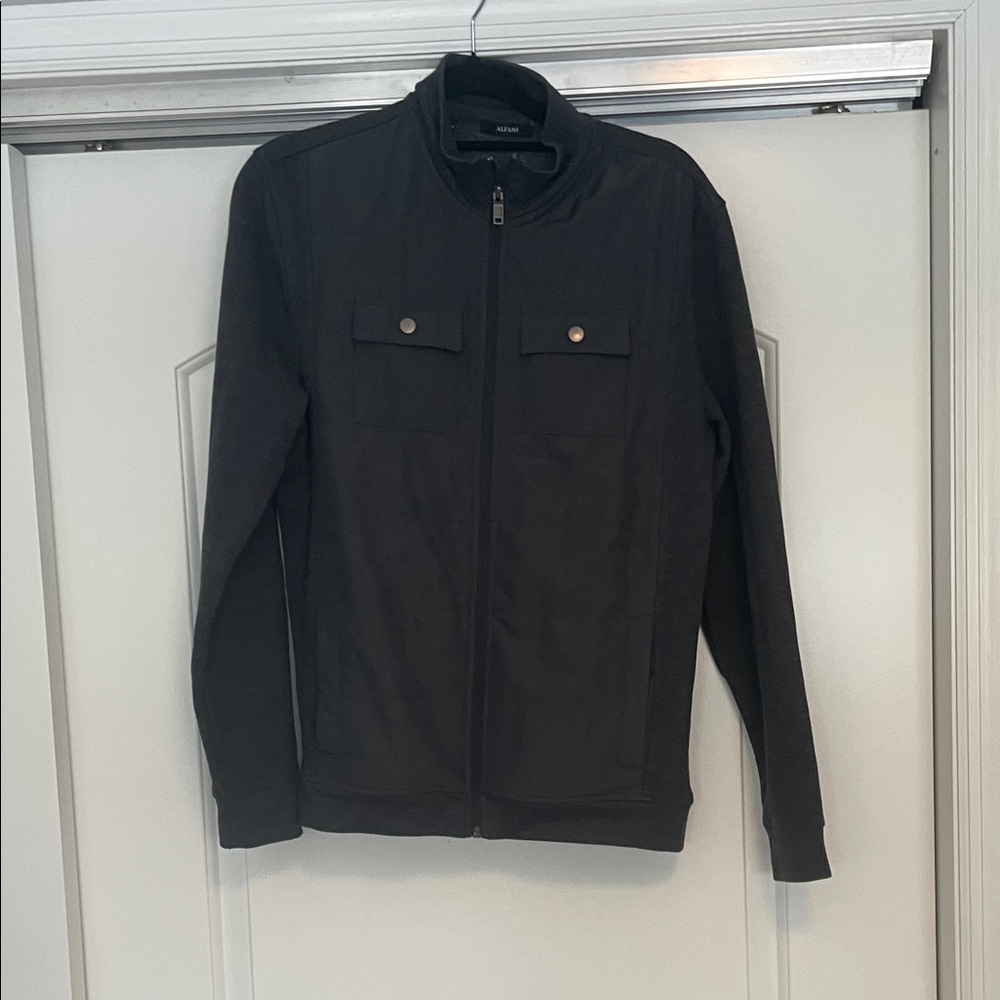 NWOT! Men's Alfani Charcoal Grey Zip-Up Jacket